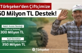 Türkşeker'den çiftçilere 650 milyon lira...