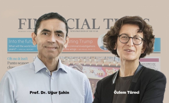 Financial Times'ın "Yılın Kişisi Ödülü" Uğur Şahin ve Özlem Türeci'nin